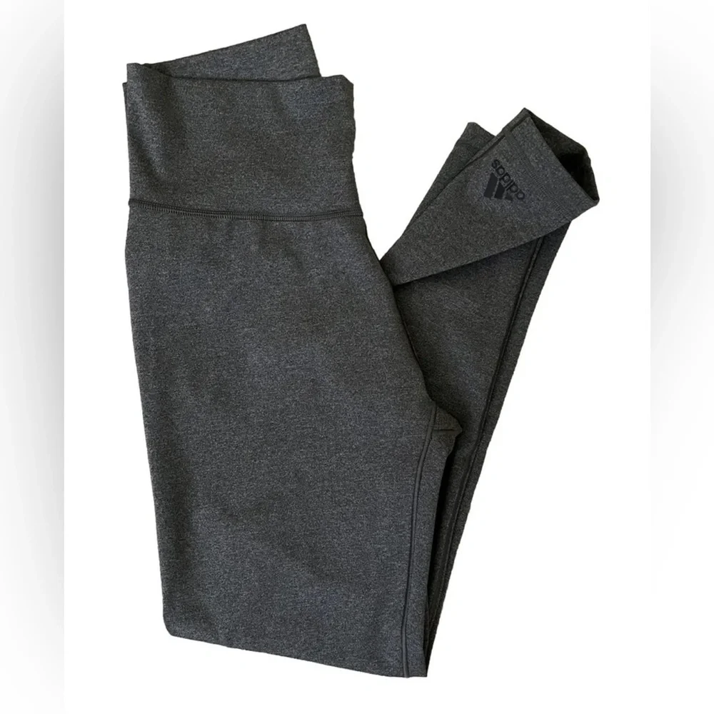 Adidas Compression Women's Leggings Sz Medium - Charcoal Gray - Picture 1 of 10